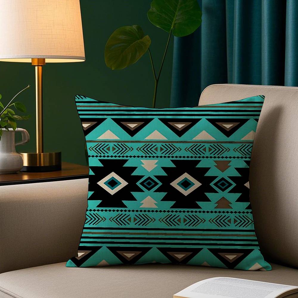 

Fashion Bohemia Painting Pillow Case Short Plush Print Cushion Cover Square Throw Pillow Covers Sofa Home Decor 12x12Inch