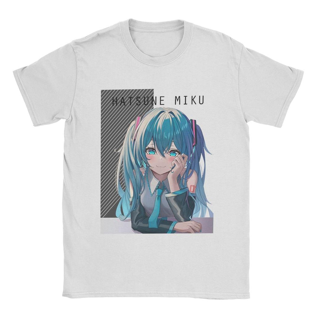 25 New Fashion Popular T-Shirt Unisex Crew Neck Short Sleeve T-Shirt Hatsune Miku Anime Cotton Print T-Shirt Y2K