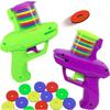 Interactive Cat Dog Toy Set with Colorful Flying Discs Pet Gun Launcher for Kitten Indoor Outdoor Training Chasing Fun