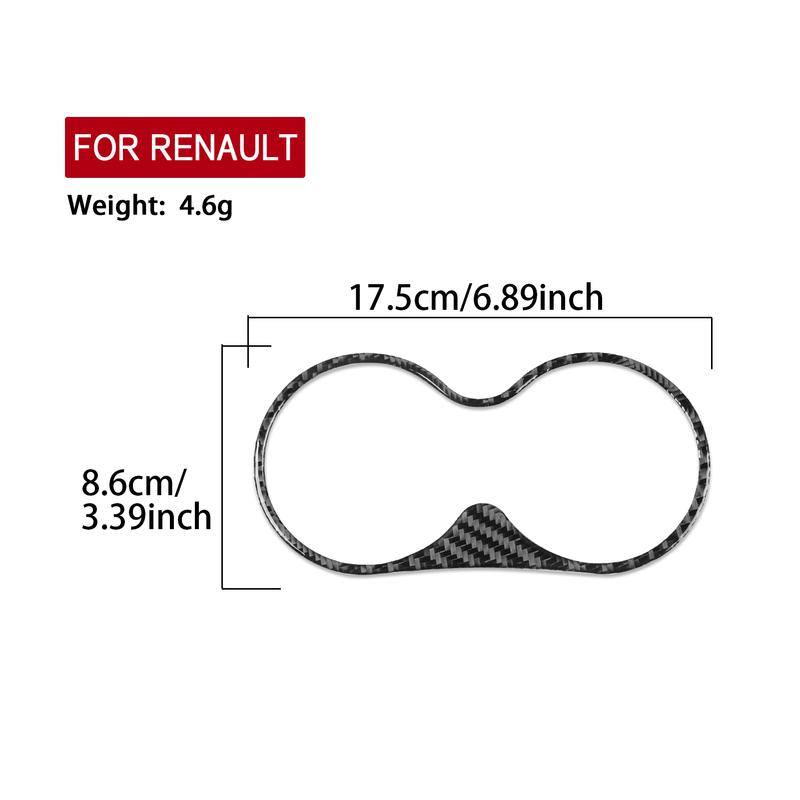 For Renault Scenic 2003-2009 Carbon Fiber Central water cup holder panel Trim frame Car Accessories Interior Decorative Stickers