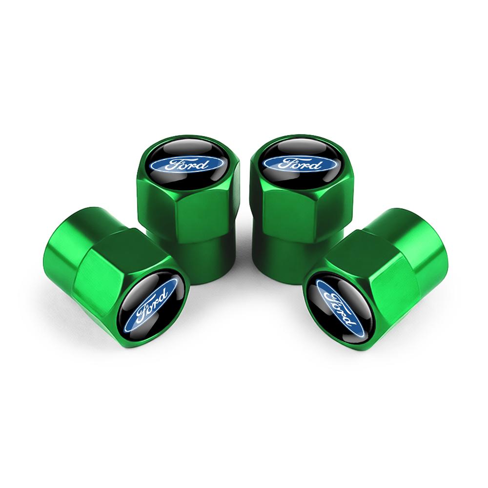 For Ford Ranger T6 PX4Pcs/set for Ford Mustang Focus 3 2 Transit Edge Fiesta Escape Kuga Mondeo Fusion Car Wheel Tire Valve Caps Air Stem Dust Covers