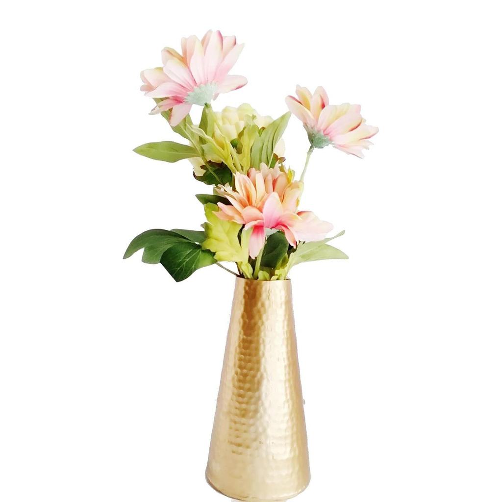 Kovový květináč pro domácí dekoraci, dárkový předmět, dekorativní květinová váza, výška 20 cm