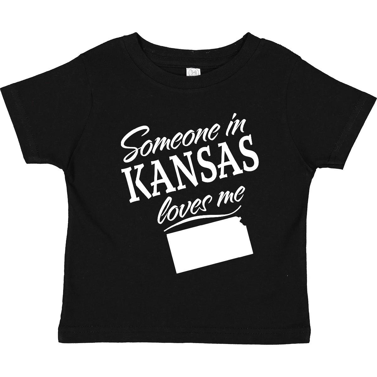 Inktastic Someone In Kansas Loves Me Toddler T-Shirt Home Family Grandparents 100