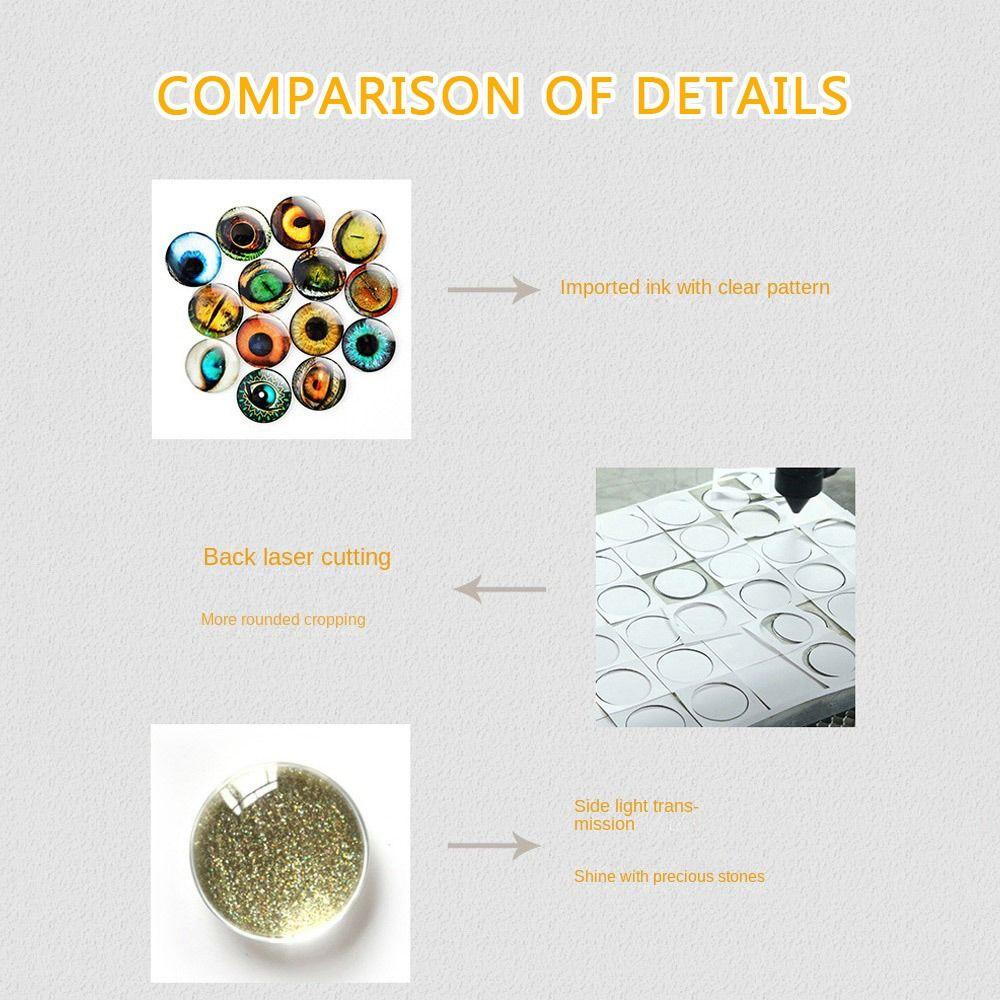 20pcs/10pairs Crystal Puppet Crystal Eyes 6mm-20mm Glitter Crystal Eyes  DIY Doll Accessories