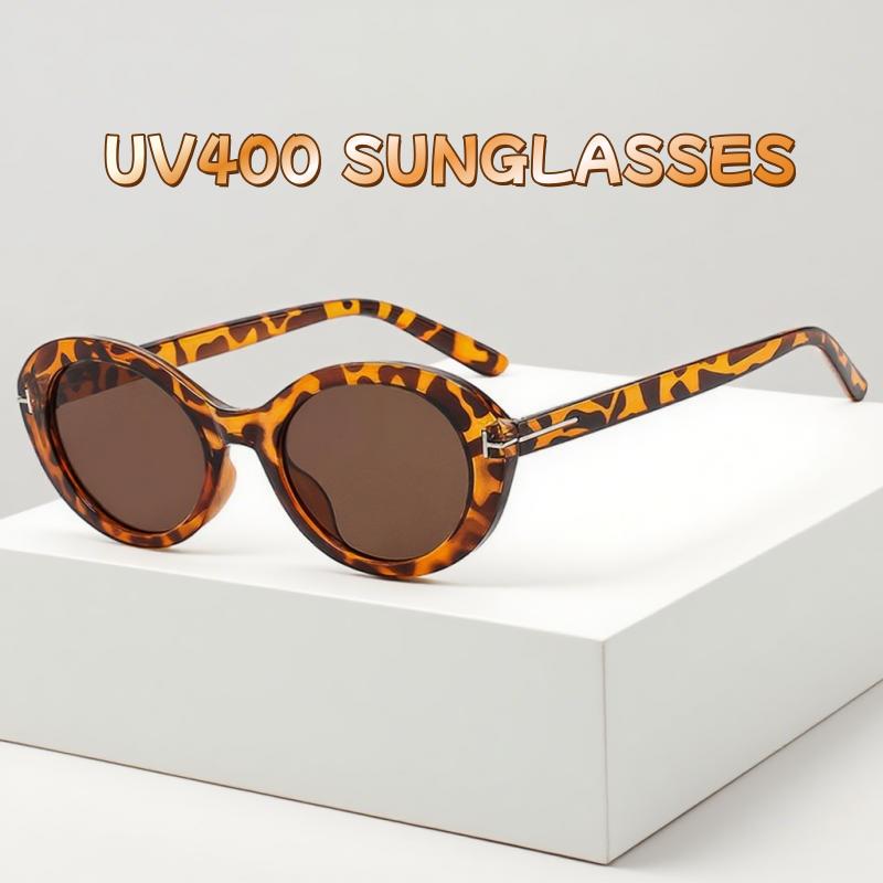 New Retro Oval T-shaped Sunglasses Women's Fashion Street Photography Trend Versatile Sunglasses UV400 Shades Eyewear