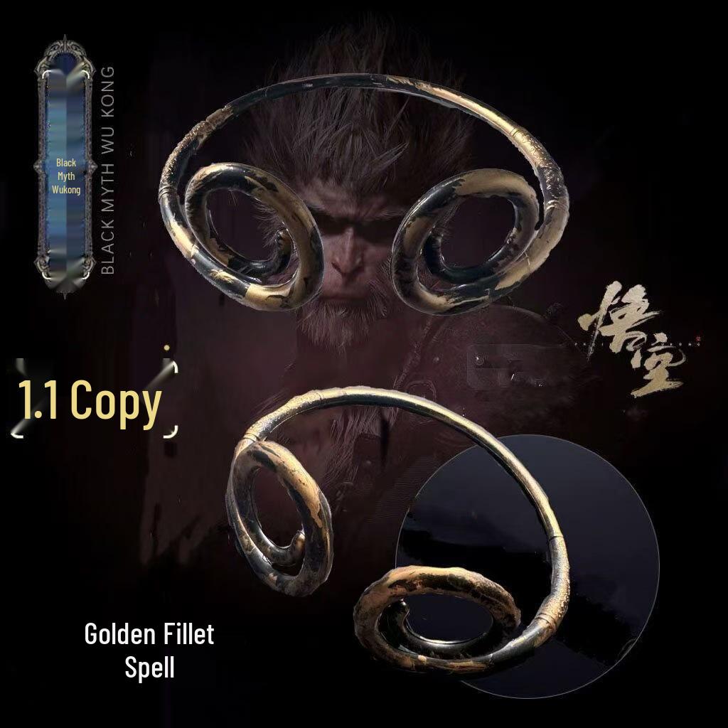 Black Myth Wukong Golden Cudgel Mask Toy: Children s Retractable Game Model.