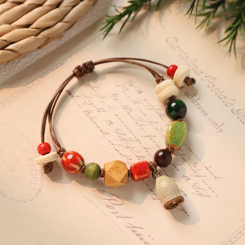 Retro Natural Plant Fruit Bracelet Hand Woven Acorn Hand Rope Women's Niche Literary Bracelet
