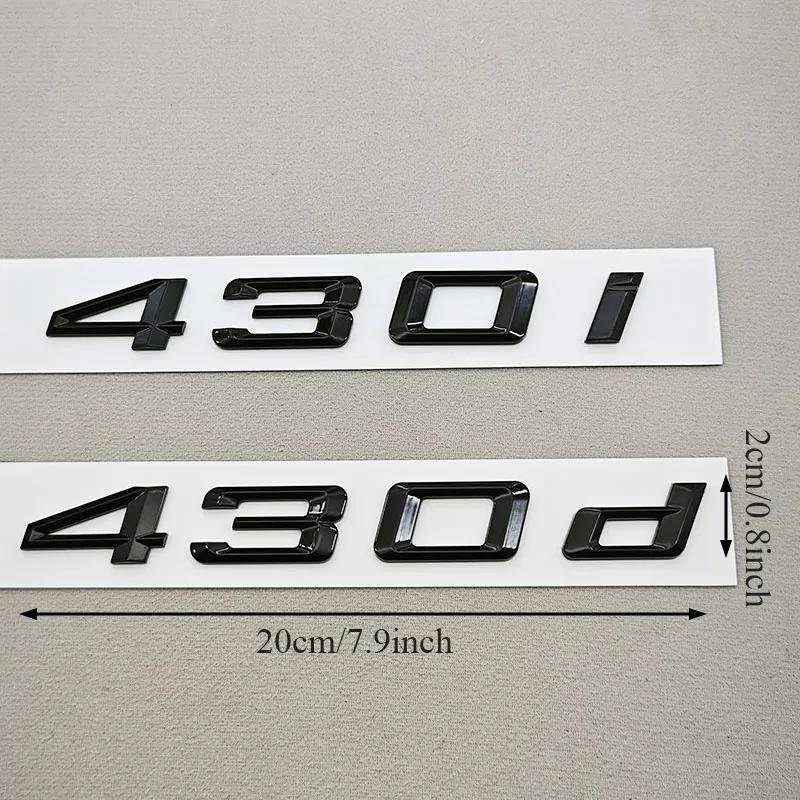 3D ABS Car Letters Logo 430i 430d Badge Sticker Emblem Decals For BMW 4 Series 430i 430d G22 G26 G23 Tail Marking Accessories pt2