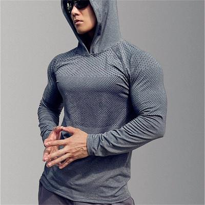 Męskie bluzy sportowe do biegania fitness siłownia joggersy z kapturem 2024 nowe outdoorowe sportowe ubrania sportowe męskie bluzy treningowe topy