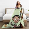Mr Beans  Flannel Blankets Winter  Soft Durable Bedding Throws for Kids Adult Couch Bed Novelty Bedspread Sofa Bed Cover