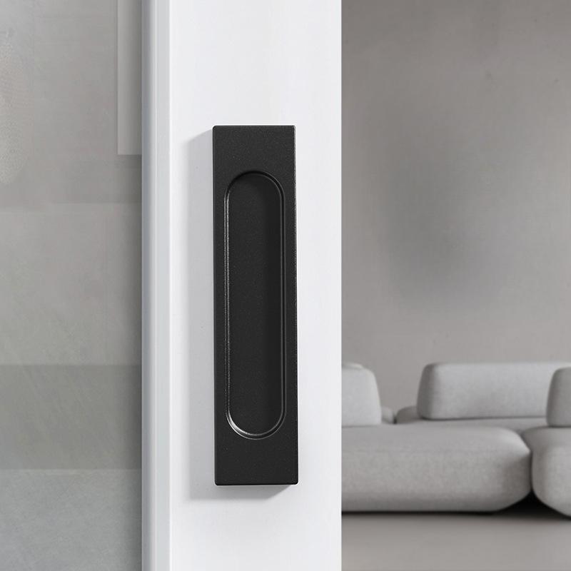 2Pcs Barn Door Sliding Pull Door Hidden Furniture Hardware Handle Self-Adhesive Bathing Room Glass Door Pulls