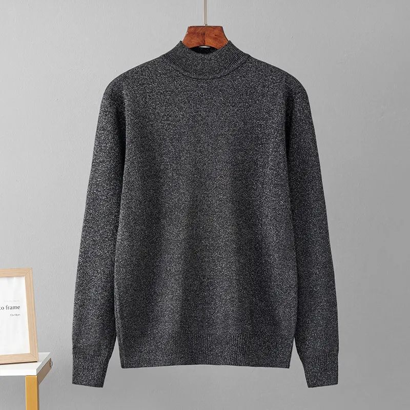 

Cross-Border European and American Women clothes round Neck Long sleeve Solid Knitted Women s Bright Line Loose Sexy Thin Sweater Amazon EBay Black All yards