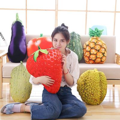 Creative Simulation Vegetable 3D Strawberry Fruit Throw Pillow Cushion Home Sofa Decoration Spoof Gift Photo Props