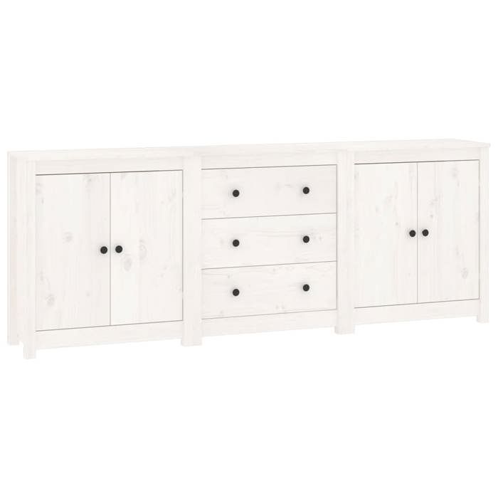 VidaXL Buffet Armoire de Rangement Organisateur de Maison Armoire de Salon Meuble de Salle de Séjour Intérieur Blanc 3114070