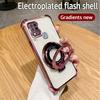 For Infinix Hot 10s Case Hot 10T Cover Hot 10s NFC Luxury Plating Shockproof Magnetic Bracket Magsafe Clear With Holder Stand