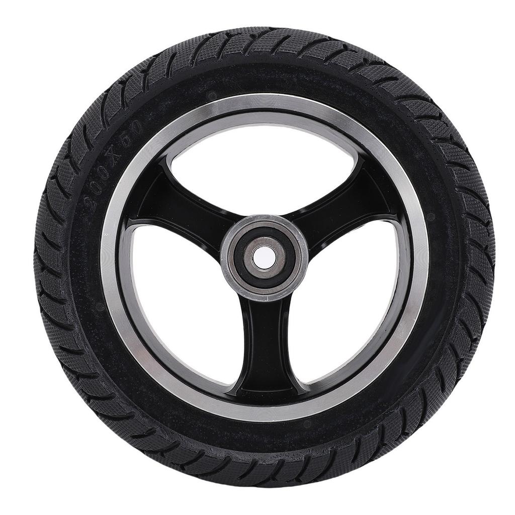 200x50 Solid Tire Wheel Damping 8 X 2 Inch Scooter Tire with Aluminum Alloy Hub Replacement for Razor E100 E200 E300