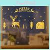 Eye-catching Christmas Glass Window Stickers With Beautiful Gold Foil Reindeer For Festive Vibes