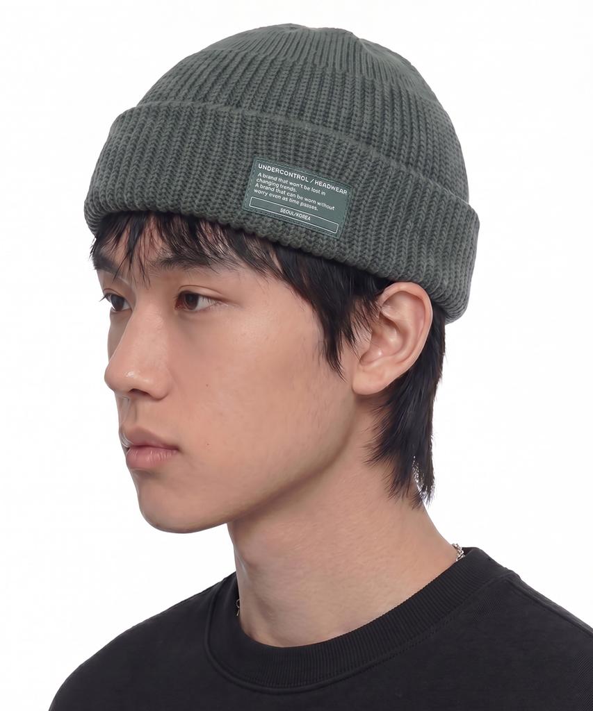 Eondeokeonteulol Winter Short Beanie Beanie / Monk Fit / Green