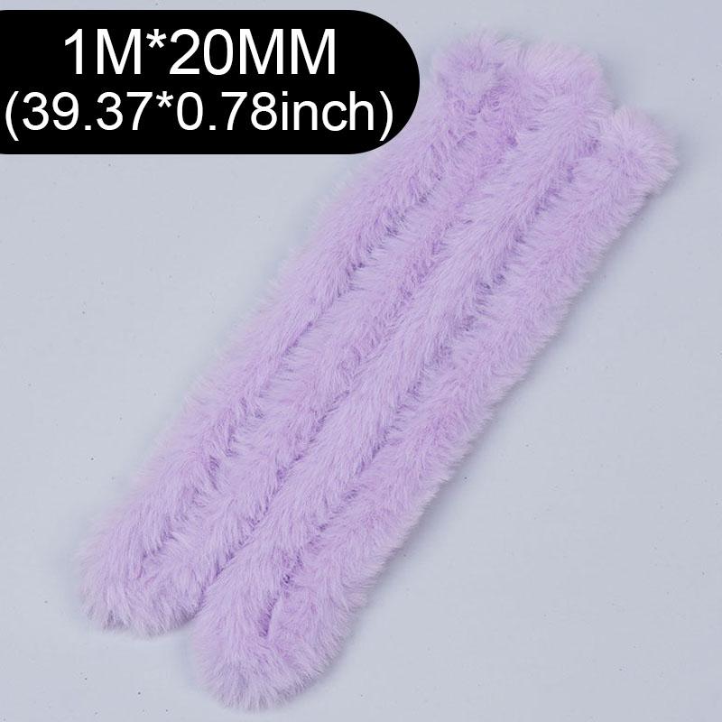 1m 20mm Plush Stuffed Rabbit Plush Iron Wire Strip Stick Furry Hand Craft Diy Miniature Animals Pets Fluffy Toys Twisting Sticks