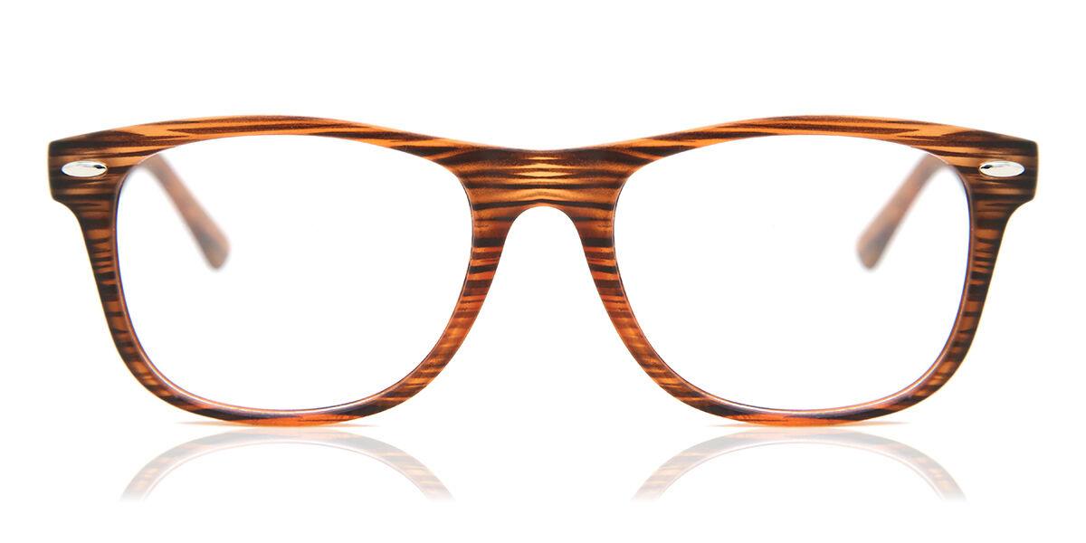 

Ободковые квадратные черно-коричневые в полоску модные мужские очки Smartbuy Collection Jayseane Cp134g Black Striped Brown/53-19-147