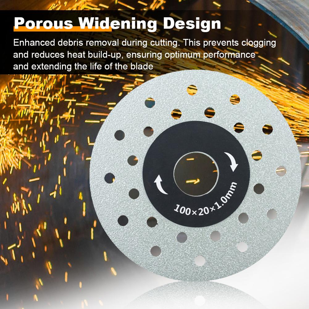 4-Inch/100mm Slate Flat Grinding Cutting Blade Porous Widened Diamond Slate Cutting Wheel Ultra-thin Saw Blade for Stone Ceramic