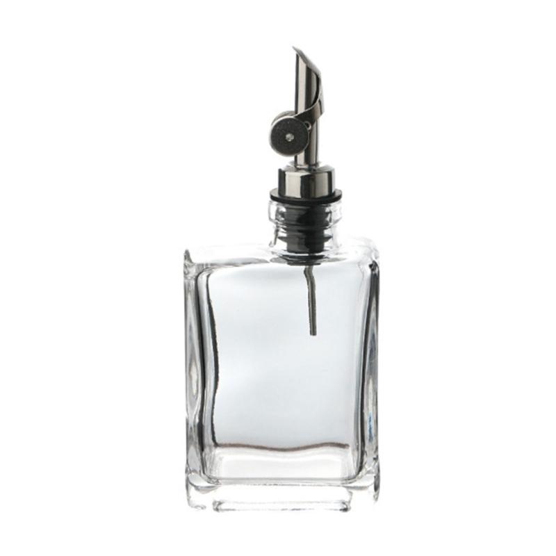 Koffiesiroop Dispenser Glas Oliecontainer met RVS Schenktuit Glazen Olijfolie Dispenser Fles Olie Azijn Dispenser