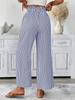 Spring & Summer Women's Striped Straight-Leg Pants - European & American Style, Casual Commute Wear