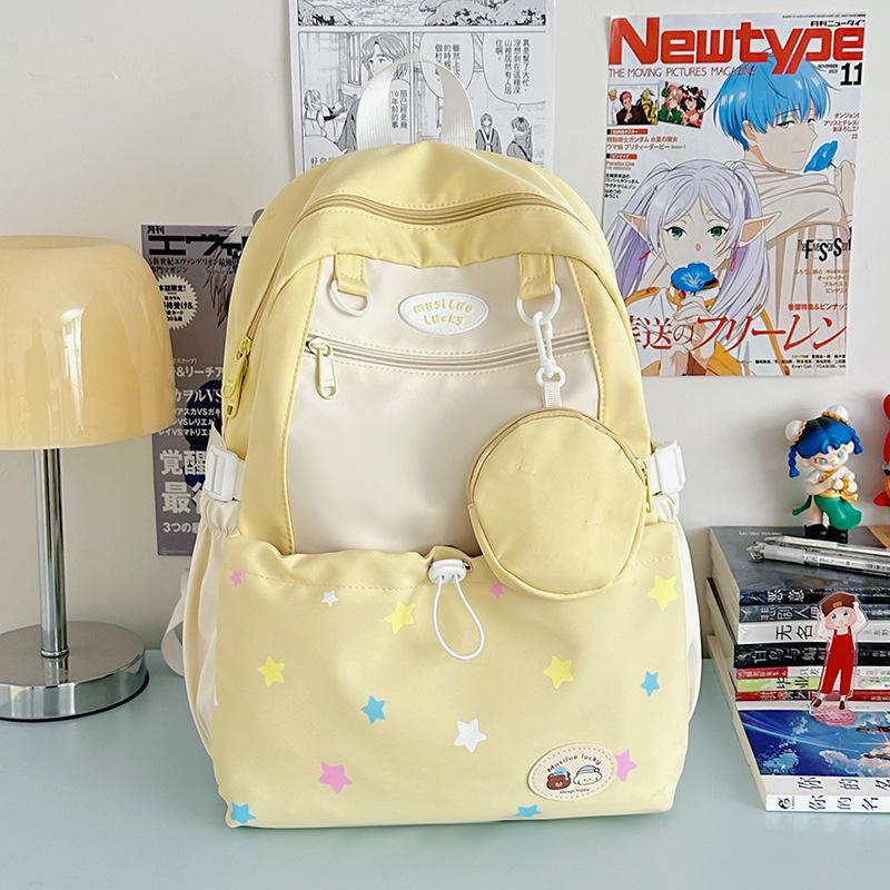 The New Schoolbag Is High-value, Fresh and Sweet, Candy-colored Backpack, Light and Large-capacity Mental Illness for Junior High School Students
