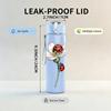 1PC Ladybug Flower Watercolor Print 750ml Color Plastic Sports Water Bottle Leakproof Flip Straw Lid Suitable for Sports Office Home Use