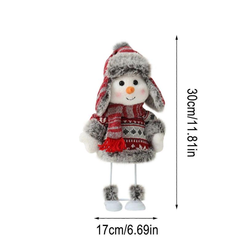 Spring Snowman Doll Snowman Doll Santa Hat Snowman Doll
