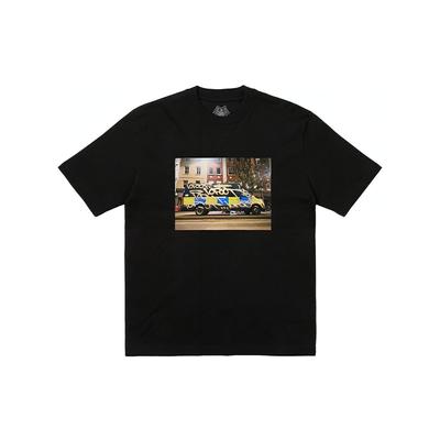 Autumn Winter Collection 10Foot Print T-Shirt With Vintage American Car Logo Unisex Tops Black P25TS315