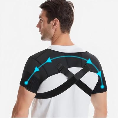 Adjustable Double Shoulder Brace Sports Support Belt for Back Pain Relief Cross Compression Strap