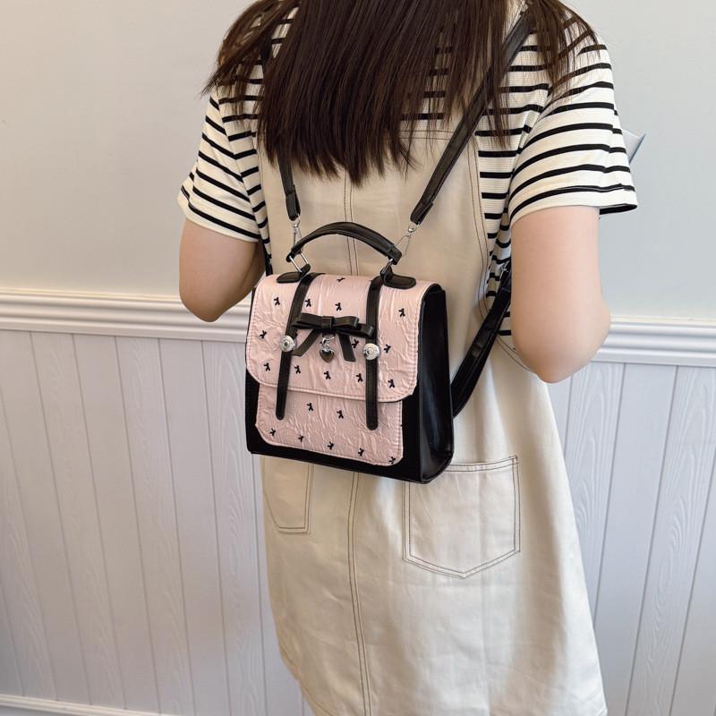 Pu Material Casual Backpack With Inner Phone Pocket For Daily Use