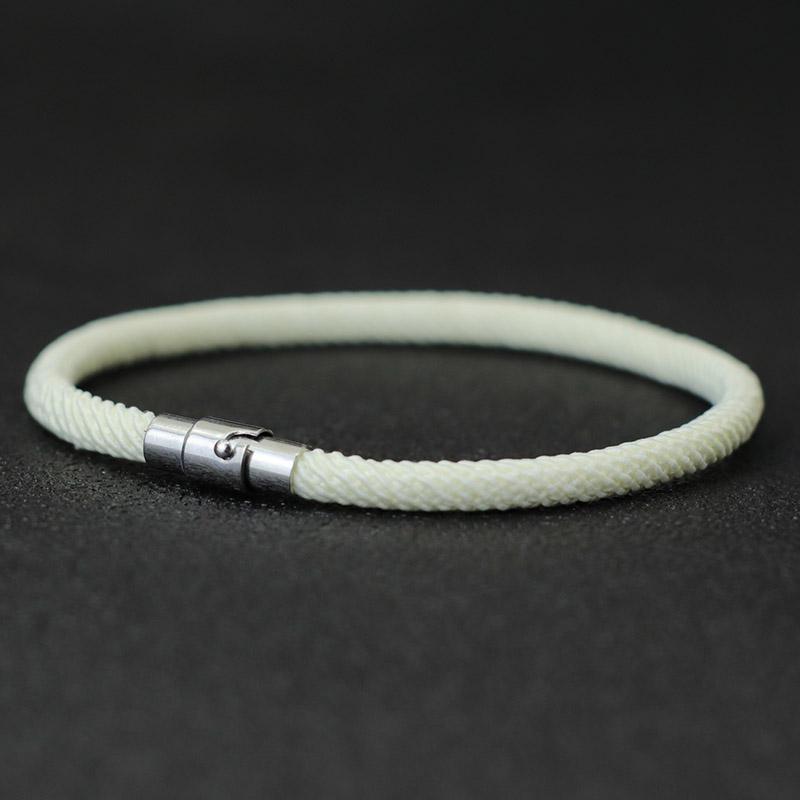 Noter Men Rope Bracelet Silver Color Double Safety Buckle Outdoor Adventure Survival Braclet Boyfriend Gift Beach Surf Jewelry