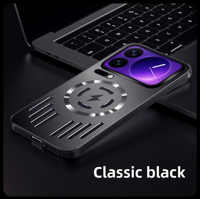 For Xiaomi Mi 17 Pro Max Case Hard Metal heat dissipation magnetic Wireless charging Protect back cover for xiaomi 17 Pro Shell