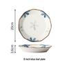 Japanese Ceramic Ink Wash Bowl and Plate Set - Tableware for Home Dining