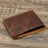 Bifold Design Men Genuine Leather Wallet Retro Male Purse Handmade Wallet  Outdoor