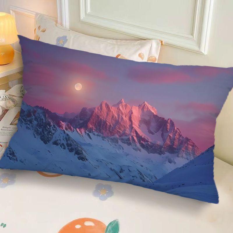 Ins-Style Ink Landscape Dormitory Pillow,Bedside Bedroom Pillow Gift,Nap Creative Living Room Sofa Cushion