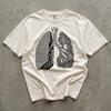 Comfort Colors Anatomical Lungs T-shirt | Detailed Black Ink Lung Illustration