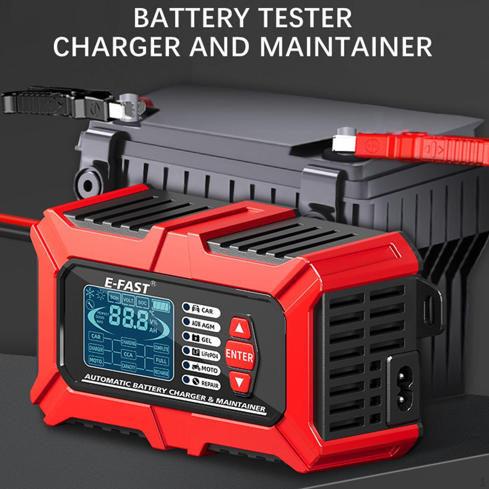 

Автоматическое зарядное устройство 12В 6А для грузовой морской сельскохозяйственной техники Красное