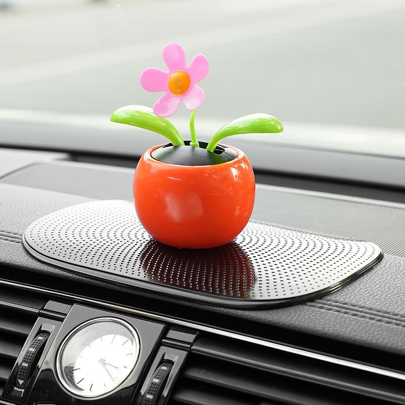 Non-Slip Car Dashboard Mat  Heat Resistant Sticky Anti Slip Pad for Cell Phone Sunglasses and Perfume Black Universal Dashboard
