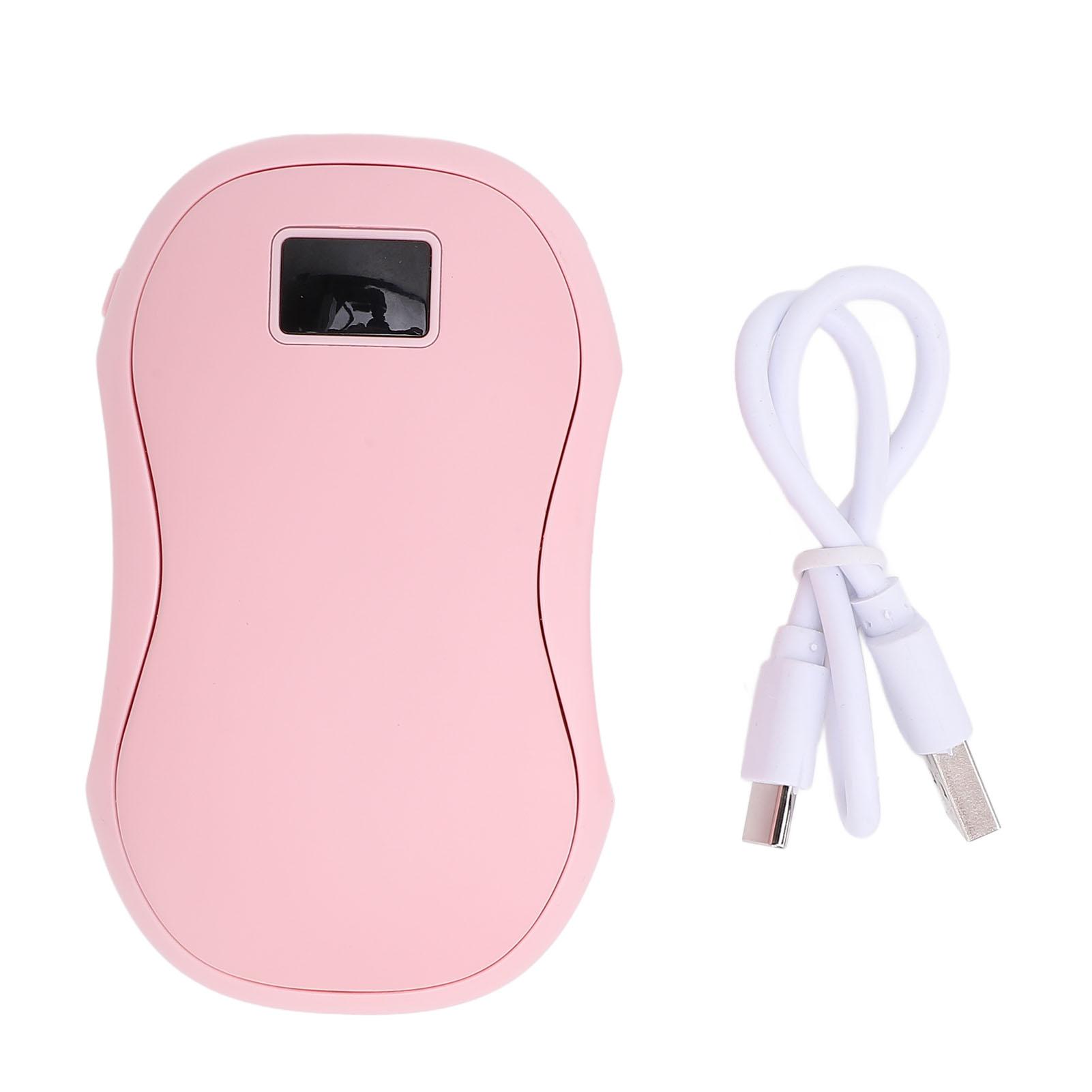 

2 в 1 грелка для рук с цифровым дисплеем, 3 температурными режимами, USB-аккумуляторная грелка для рук, внешний аккумулятор для использования на открытом воздухе Pink