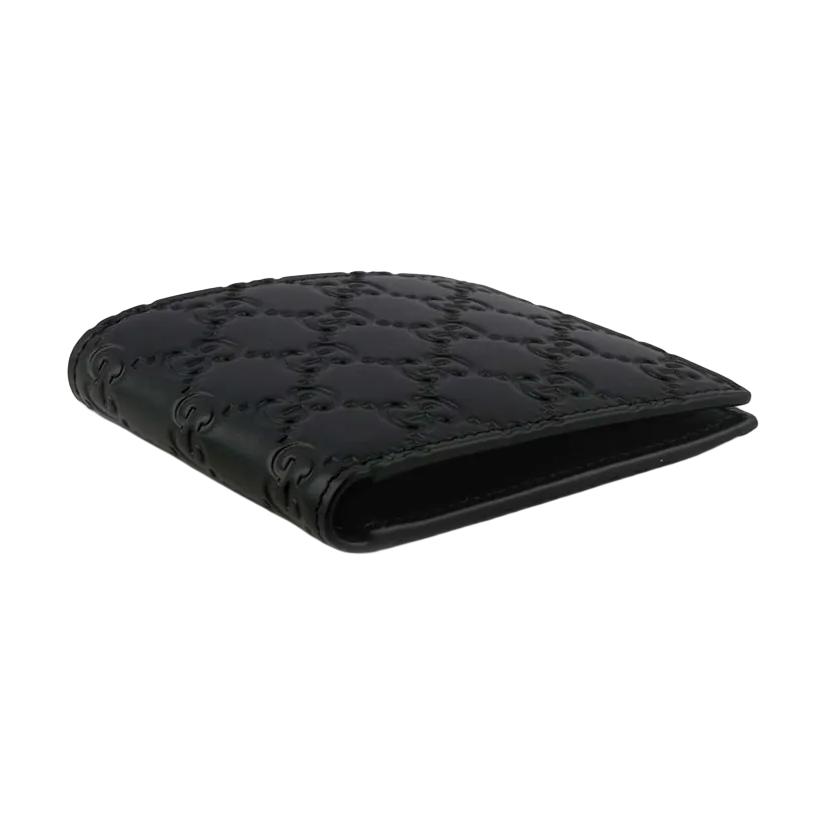 Gucci GG Embossed Leather Bifold Wallet In Black For Men Daily Use