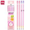 Deli Perforated 2B Pencils - HB Children's Writing & Correction Set