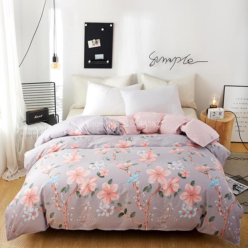 Love Pattern Cotton Duvet Cover Spring Autumn Quilt Cover Single Double Twin Full Queen King Comforter Blanket Case Textile 1pc