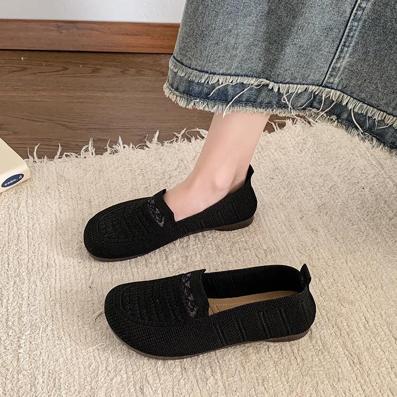 Fashion 2025 Flat Single Shoes New Flat Female Summer Slip-on Temperament Single Shoes