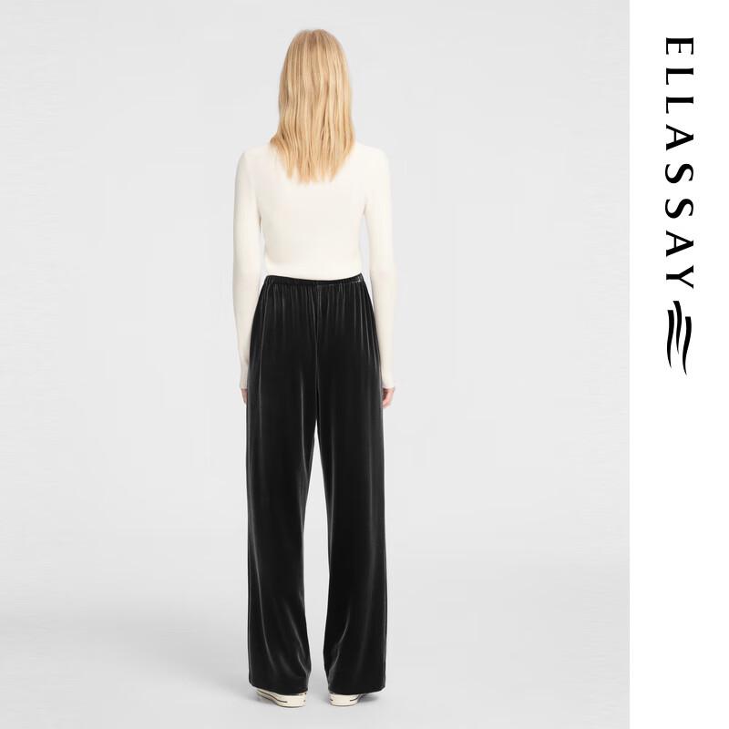 ELLASSAY Women's Elegant Loose Wide-Leg Straight Casual Pants