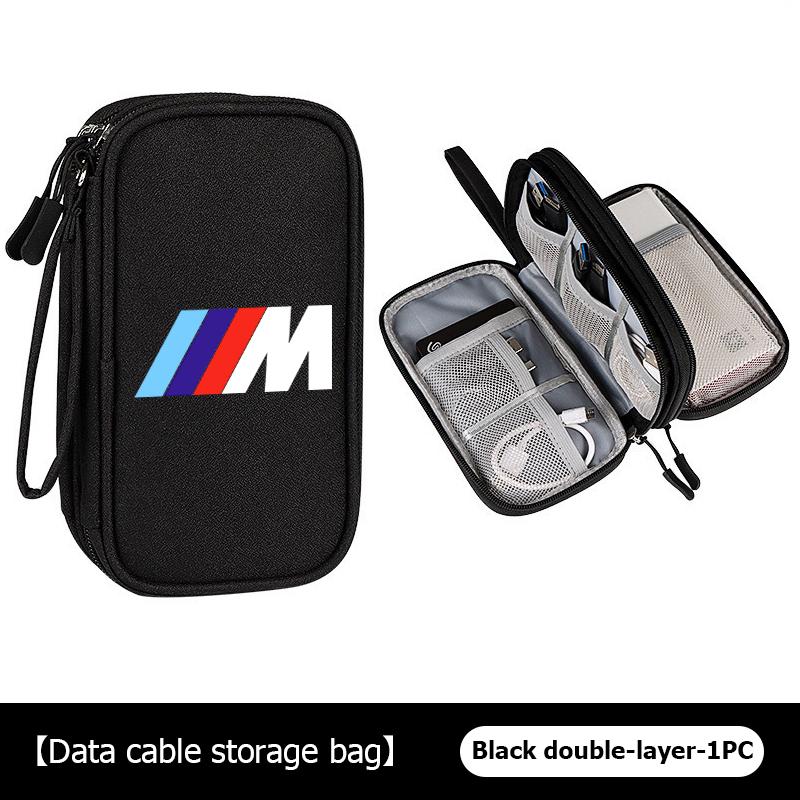 For BMW 3 Car Styling Digital Storage Bag Oxford Cloth Cable Tools Travel Purse For BMW M Sport M2 M3 M4 M5 M6 E46 E90 E60 F10 F20 E87 X3