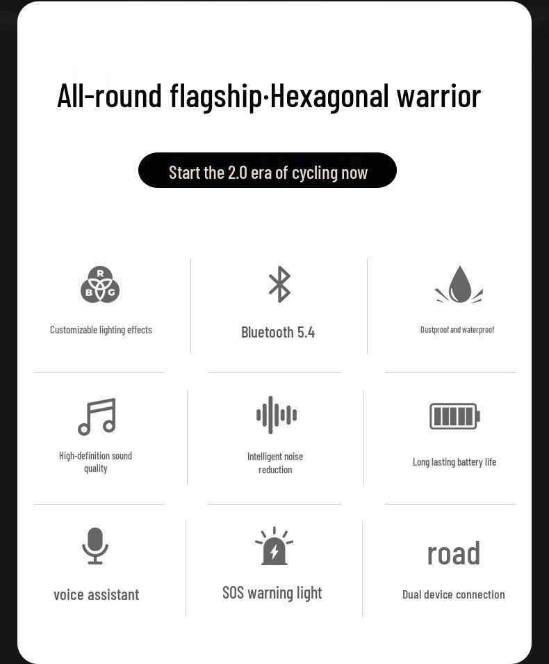 Y21 Bluetooth Helmet Headset: Waterproof, Dustproof, RGB Lights, Heavy Bass