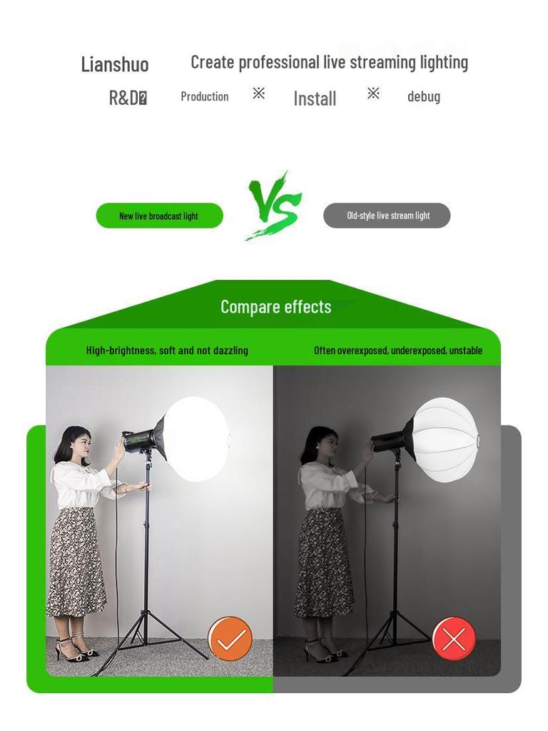 200W Cross-Border Soft Light: Live Streaming & Photography Lighting
